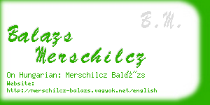 balazs merschilcz business card